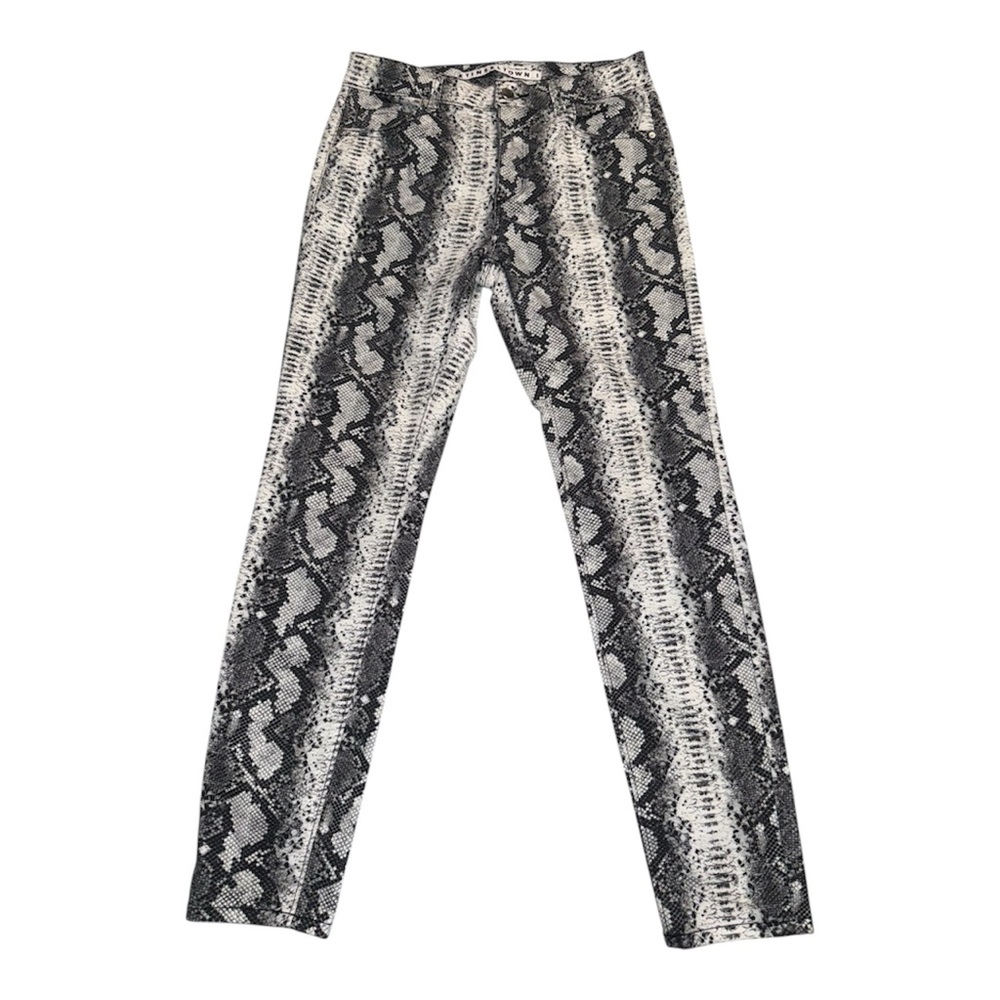 Black and White Snake Print Pants